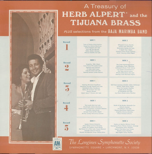 Herb Alpert & The Tijuana Brass, Baja Marimba Band - A Treasury Of Herb Alpert And The Tijuana Brass Plus Selections From The Baja Marimba Band vinyl record, 5xLP (Near Mint (NM or M-)) | Lulo Records