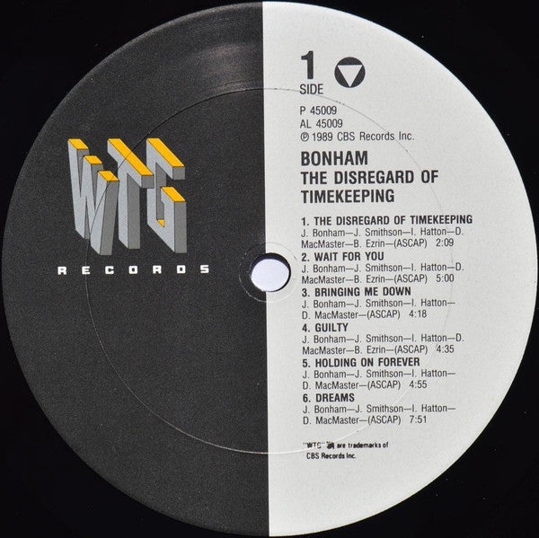 Bonham : The Disregard Of Timekeeping (LP, Album)