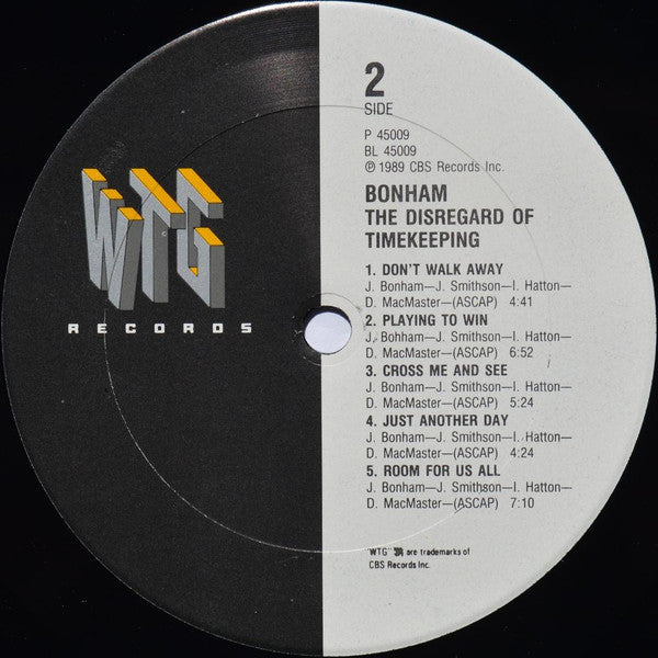 Bonham : The Disregard Of Timekeeping (LP, Album)