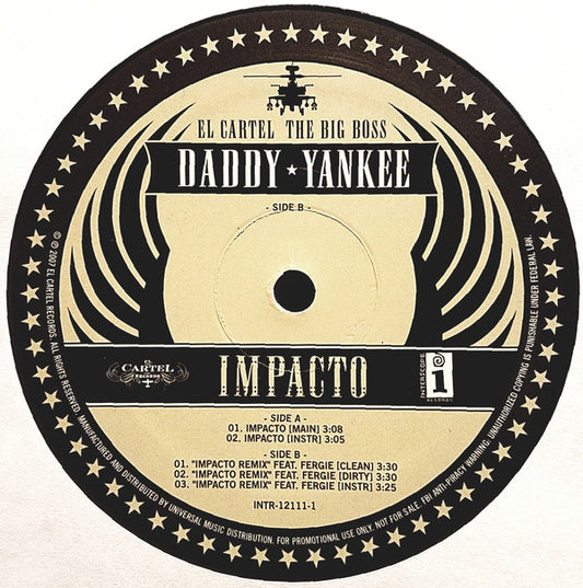 Daddy Yankee - Impacto vinyl record, 12" (Near Mint (NM or M-)) | Lulo Records