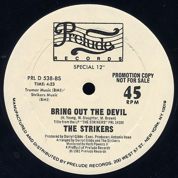 The Strikers : Strike It Up (12", Promo)