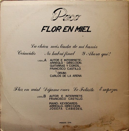 Paco - La Chica Mas Linda De Mi Barrio vinyl record, LP (Mint (M)) | Lulo Records