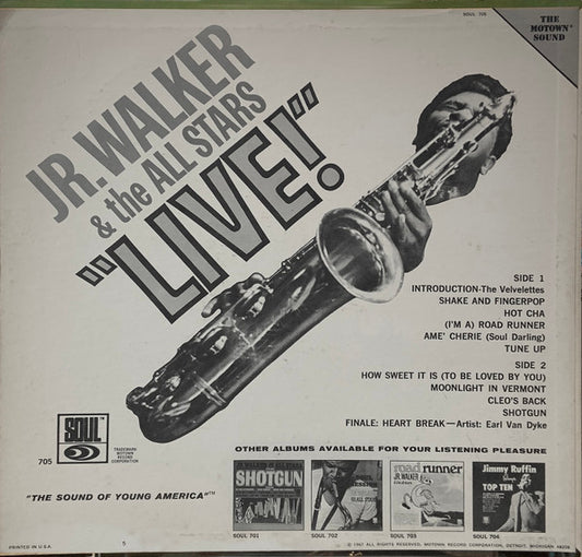 Jr. Walker & The All Stars* : Jr. Walker & The All Stars "Live" (LP, Album)