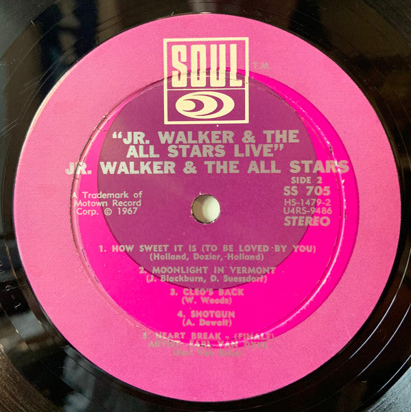Jr. Walker & The All Stars* : Jr. Walker & The All Stars "Live" (LP, Album)