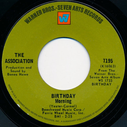 The Association (2) : Time For Livin' (7", Single, Styrene, Pit)