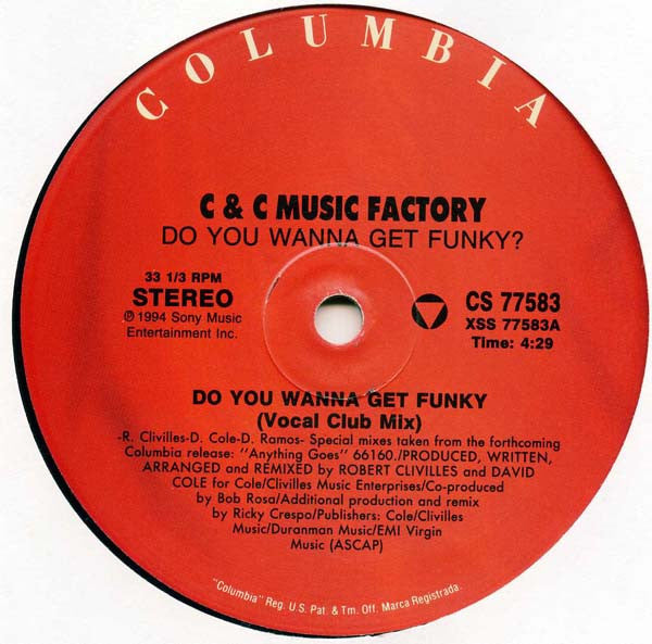 C + C Music Factory : Do You Wanna Get Funky (2x12")
