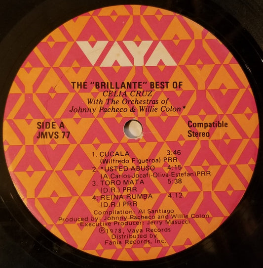 Celia Cruz With The Orchestras Of Johnny Pacheco & Willie Colón : The 'Brillante' Best (LP, Comp)