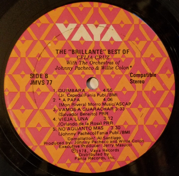 Celia Cruz With The Orchestras Of Johnny Pacheco & Willie Colón : The 'Brillante' Best (LP, Comp)
