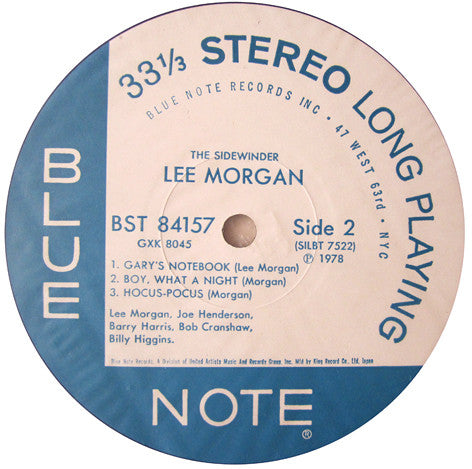Lee Morgan : The Sidewinder (LP, Album, RE)
