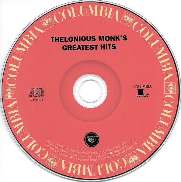 Thelonious Monk : Monk's Greatest Hits (CD, Comp, RE)