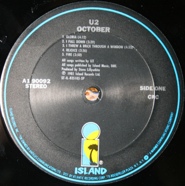 U2 : October (LP, Album, Club, CRC)