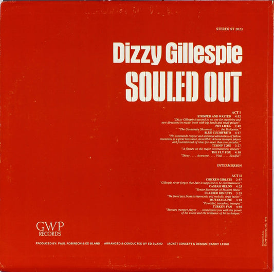 Dizzy Gillespie : Souled Out (LP, Album, RE)
