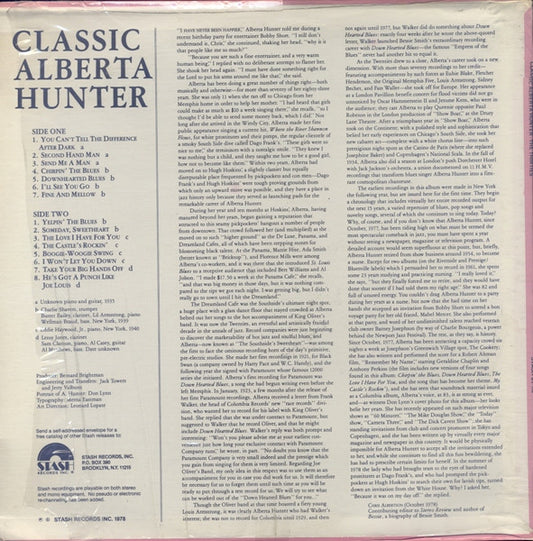 Alberta Hunter : Classic Alberta Hunter - The Thirties (LP, Comp, Mono)