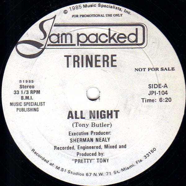 Trinere : All Night (12", Promo)