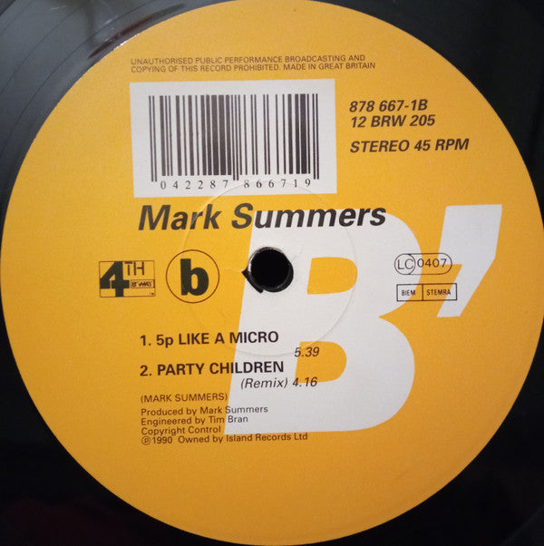 Mark Summers : Summers Magic (12", Pre)