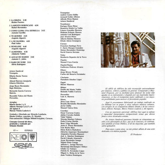 Arturo Sandoval : Arturo Sandoval (LP, Album)