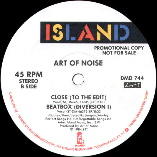 Art Of Noise* : Close (To The Edit) (12", Promo)