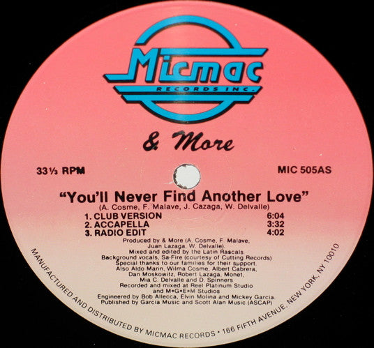 & More : You'll Never Find Another Love (12", RP)