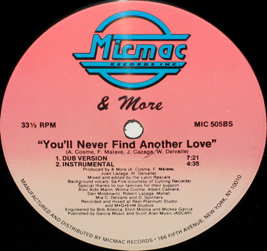& More : You'll Never Find Another Love (12", RP)