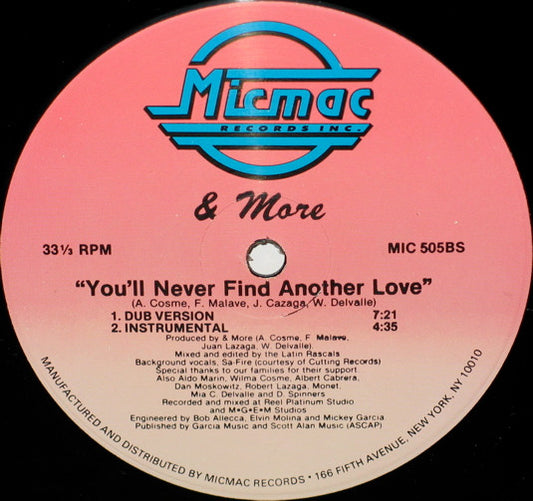 & More - You'll Never Find Another Love vinyl record, 12" (Near Mint (NM or M-)) | Lulo Records