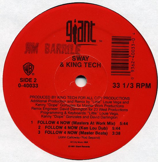 Sway & King Tech - Follow 4 Now vinyl record, 12" (Very Good Plus (VG+)) | Lulo Records