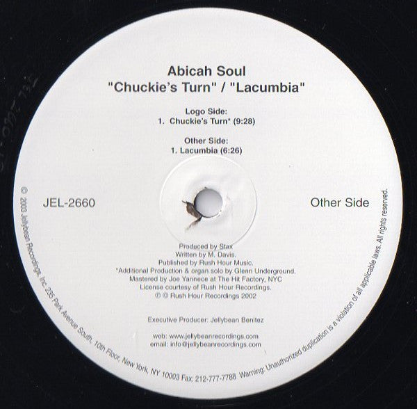 Abicah Soul : Chuckie's Turn / Lacumbia (12")
