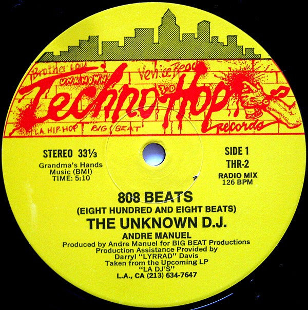The Unknown DJ : 808 Beats (Eight Hundred And Eight Beats) (12")