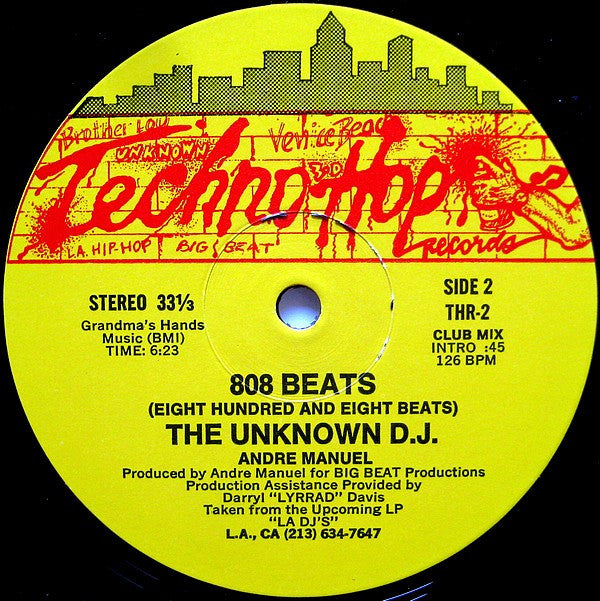 The Unknown DJ : 808 Beats (Eight Hundred And Eight Beats) (12")