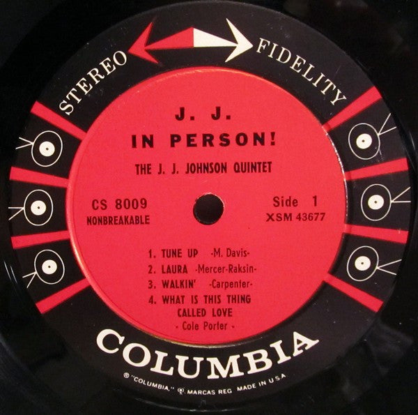 The J.J. Johnson Quintet : J. J. In Person! (LP, Album)