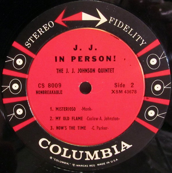 The J.J. Johnson Quintet : J. J. In Person! (LP, Album)
