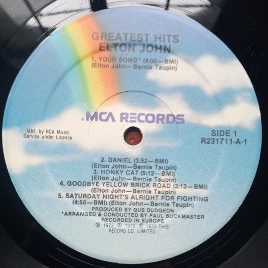 Elton John : Greatest Hits Volumes One And Two (2xLP, Comp, Club, Ind)