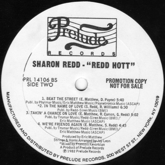 Sharon Redd : Redd Hott (LP, Album, Promo)