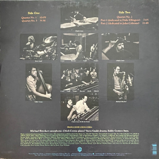 Chick Corea : Three Quartets (LP, Album)