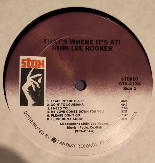 John Lee Hooker : That's Where It's At (LP, Album, RE)