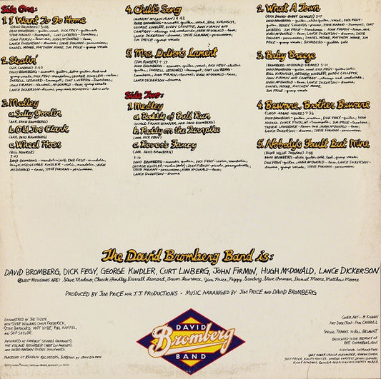 David Bromberg Band - Reckless Abandon vinyl record, LP (Very Good Plus (VG+)) | Lulo Records