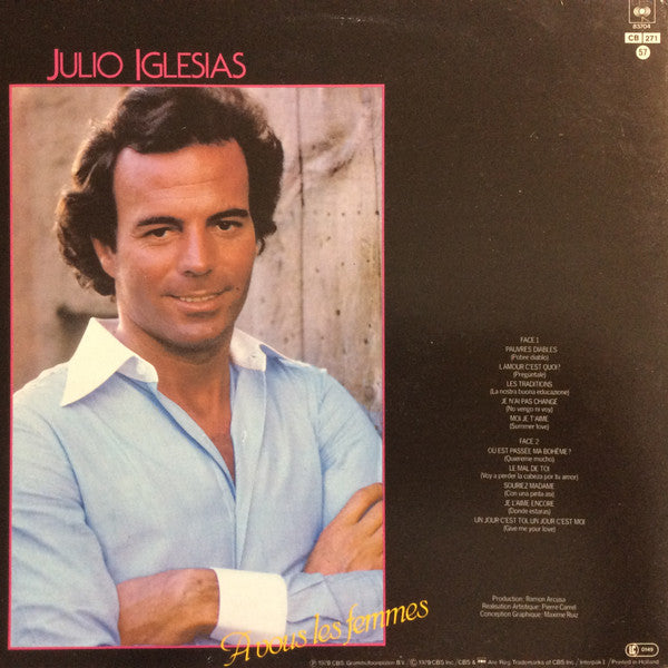 Julio Iglesias : A Vous Les Femmes (LP, Album, Gat)
