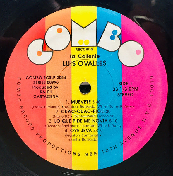 Luis Ovalles & Su Orquesta* : Ta' Caliente (LP, Album)
