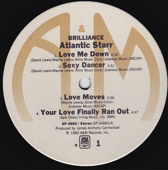 Atlantic Starr : Brilliance (LP, Album, R -)