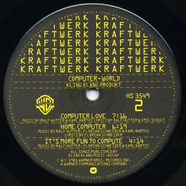 Kraftwerk : Computer World (LP, Album, Win)