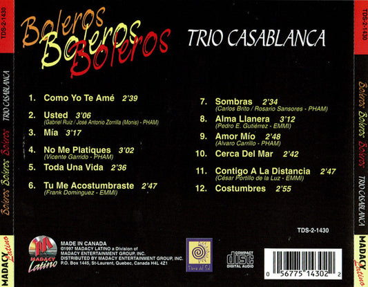 Trio Casablanca : Boleros ,Boleros ,Boleros (CD, Album)