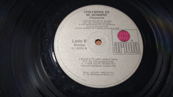 Chayanne : Chayanne Es Mi Nombre (LP, Album)