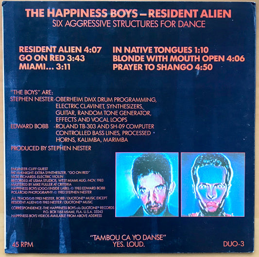 The Happiness Boys : Resident Alien (12", MiniAlbum)