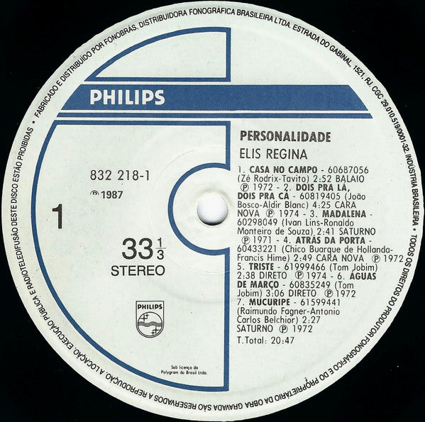 Elis Regina : Personalidade (LP, Comp)