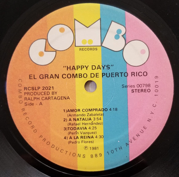 El Gran Combo : Happy Days (LP, Album)