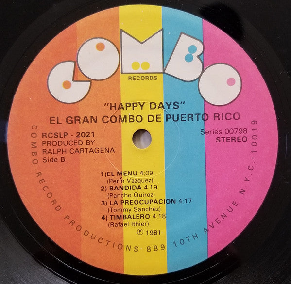 El Gran Combo : Happy Days (LP, Album)