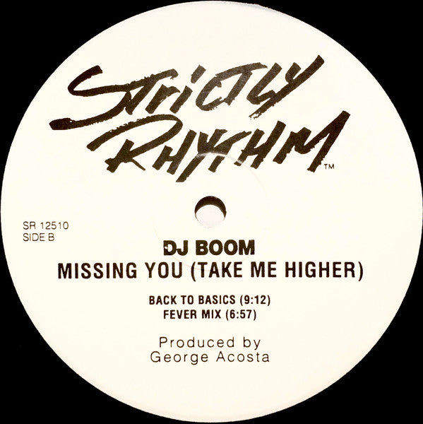 DJ Boom : Missing You (Take Me Higher) (12", Promo)