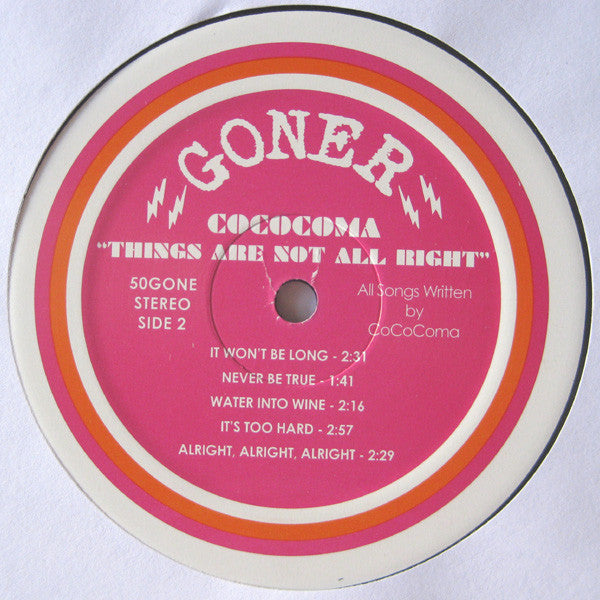 CoCoComa : Things Are Not All Right (LP, Album)