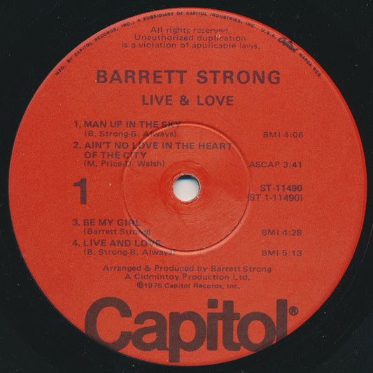 Barrett Strong : Live & Love (LP, Album)