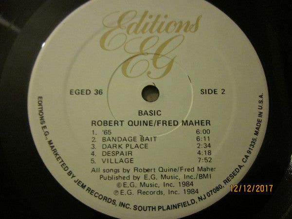 Robert Quine / Fred Maher : Basic (LP, Album)