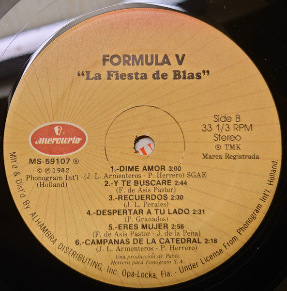 Formula V (2) : La Fiesta De Blas (LP, Album, RE)